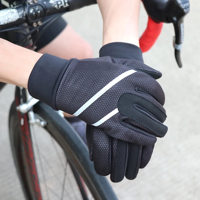 Factory Wholesale Thermal winter Bike Long Finger Outdoor sports cycling gloves