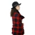 Import Fancy Red and Black Plaid Woven Big and Stoles With Fur Trim Fashion Wool Shawl from China