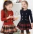 Fashion Children Clothing Autumn Winter Baby Girls Plaid Long Sleeve Princess Dress Party Dress