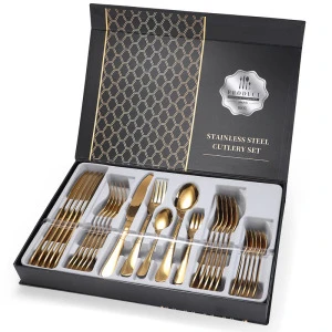 Fashion Design Elegant Stainless Steel Cutlery Set Dinner Tableware Stainless Steel Knife Spoon and Fork Set