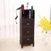 Fashion furniture decoration barber shop storage cabinet 3-layer chest of drawers wooden cabinet