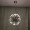 Fashion Home Hotel Decoration LED Stainless Steel Round Chandelier Spark Ball Pendant Lamp