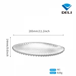 Fashion Style 285mm 11.2inch Custom Round Shape Dishes Microwave Glass Plate in Home