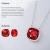 Import Fashion White Gold plated Cushion Glass Crystal And CZ Pendant Birthstone Neckless For Women Jewelry from China
