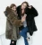 Import Fashionable cat ears design long faux fur plush coat from China