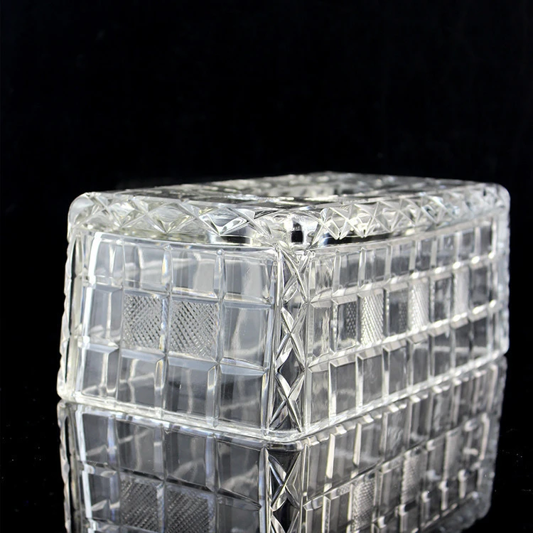 Fengming Custom Rectangle Crystal Transparent Tissue Box For Living Room Decor