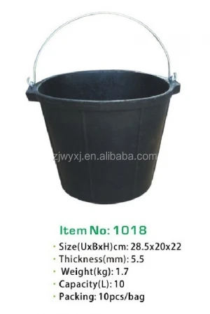 Fiber-Reinforced rubber pail,Recycled Tire rubber buckets,REACH