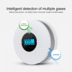 Fire And Co Gas Sound Warning Digital Lcd Display Ul 217 & 2034 Standards Smoke Detector Carbon Monoxide Alarm