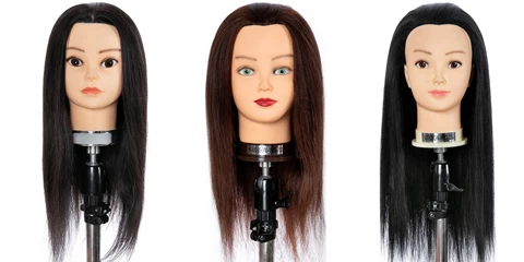 First Beauty dummy doll head mannequin head with hair wholesale raw virgin human hair  training mannequin head