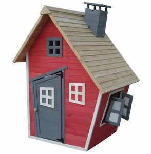 flat packing wooden playhouse, used outdoor playhouse for sale