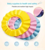 foldable  Custom waterproof silicone bath shower hair cap for baby