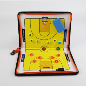folding portable magnetic zipper basketball coaching tactics board strategy teaching clipboard with eraser and marker pen