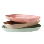 Food Grade Wheat Straw Restaurant Plates Plastic Dish Plate Fruit Plate For Dinnerware set