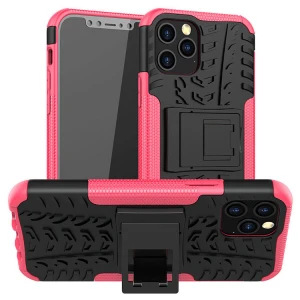 for Iphone 11 pro mobile phone cover heavy duty dual kickstand tyre phone case