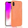 For iPhone Xs Max PU Leather Crocodile Textured Hard Back Cover PC Shell Phone Case