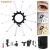 Import FOSOTO TL-1800S Photographic Light Dimmable 3200-5600K 12 Tubes 672 Led Camera Photo Studio Phone Video ring light from China