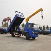 FOTON 4x2 RHD 8T Truck Mounted Crane With Dump Box Hanging Brick Wood Poles Crane Truck Manufacturer