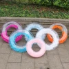 FQY 90cm Swimming Pool Floats Transparent Feather Inflatable Swim Pool Circle