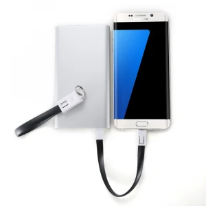 Free Shipping 1 Sample OK FLOVEME 20cm Keychain Data Phone Cable Support Charging Micro USB Cable Cord