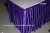 Import Free Shipping 100%polyester purple ICE SILK ruffled table skirt for wedding from China