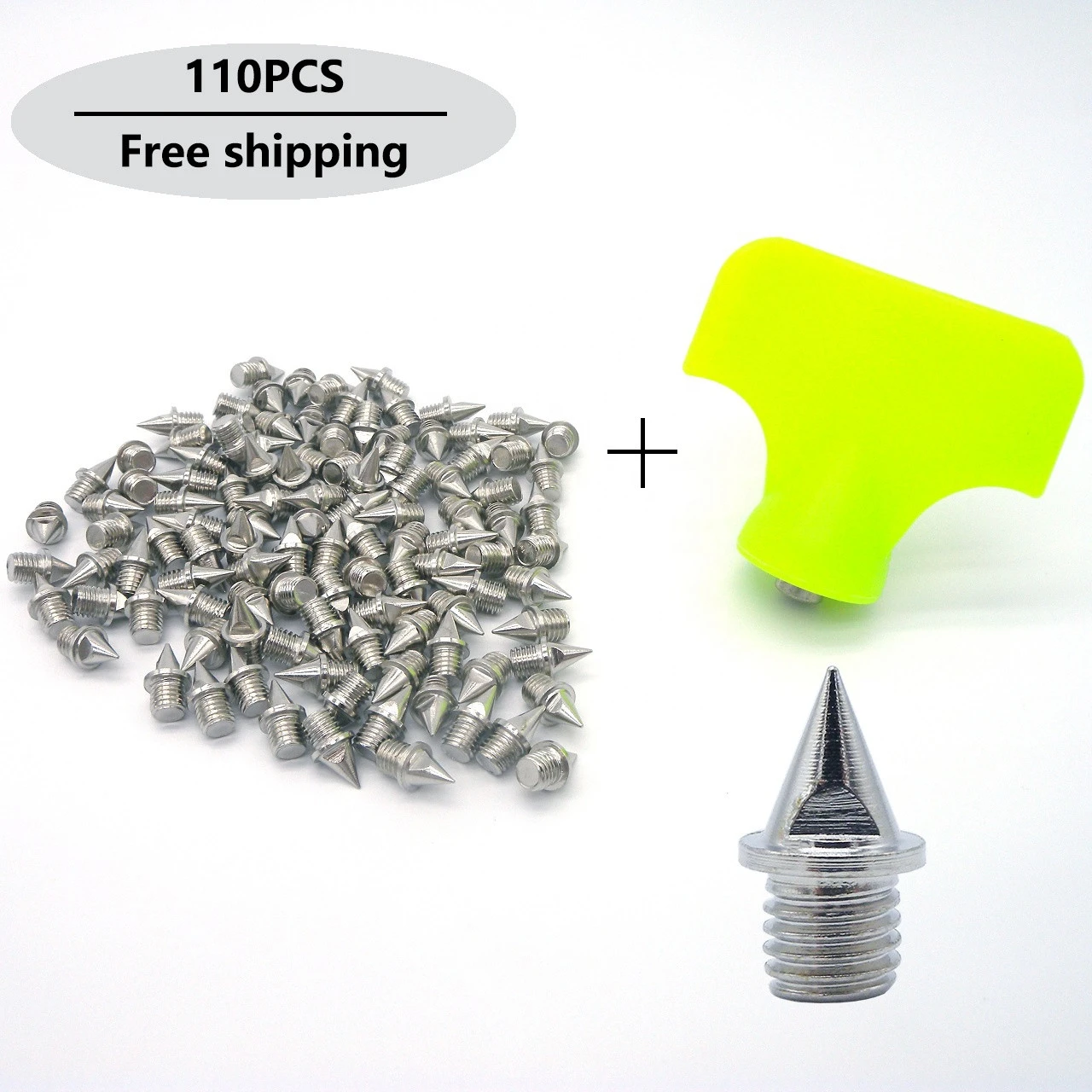 Free Shipping Track and Field Spikes 1/4&quot;Length Super sharp Spike Replacements hardness steel for Track Sprint Cross Country