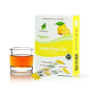 Fresh Lemon and Green Tea Leaves Extract Fruit Tea Drinks