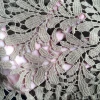 friendly 100% polyester swiss white lace dress fabric