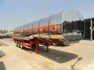 Fuel/Oil Tanker Semi Truck Trailer 3 Axles 30-45cbm Stainless Steel