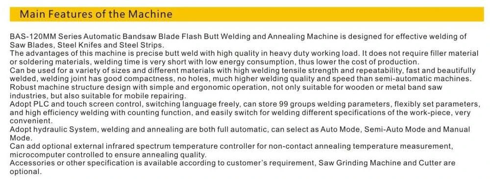 Full automatic band saw blade butt welder