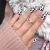 Full cover nude color 24pcs abs artificial nail set coffin shape fingernails