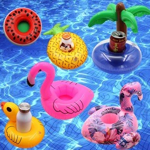 Funny Beach Toys PVC Inflation Drink Holder In Different Shapes Float Cup Holders