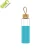 Import GA5064 Eco friendly  bamboo glass private label cool transparent water bottle glass designs 1000ml 1 litre with silicone sleeve from China