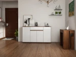General Use Large Storage High Gloss White Walnut Wood Buffet Adjustable Height Sideboard