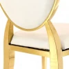 gold color stainless steel wedding hart table