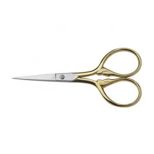 Gold Embroidery Manicure Scissor Straight Blade