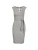 Import grey fabric women clothes sexy round neck sleeveless office career pencil dress with waist belt slim fitting from China