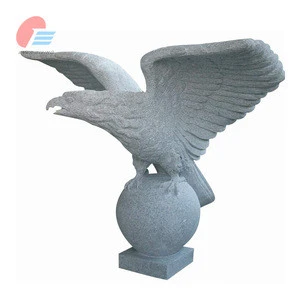 Grey Marble Stone Carving Eagle Sculpture