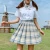 Import GTKZS new fashion Summer Empire Waist Korean Pleated Skirts School Plaid Mini Skirt JK Japanese style women skirt from China