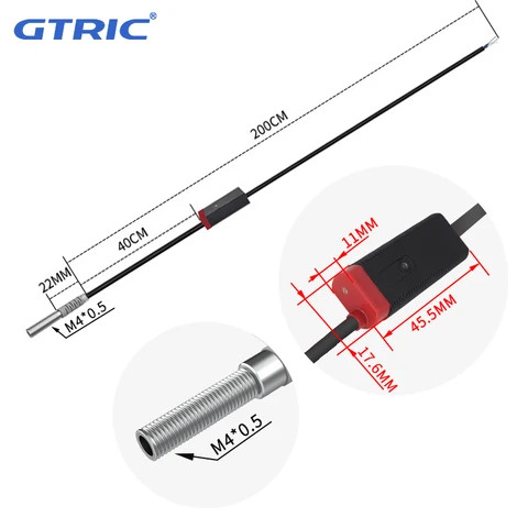 GTRIC M4 Mini diameter diffuse laser photoelectric switch 2mm light spot single beam 24V NPN photoelectric proximity sensor