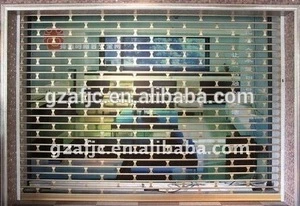 Guangzhou Rolling shutter door, Polycarbonate electric transparent roller shutter,transparent polycarbona
