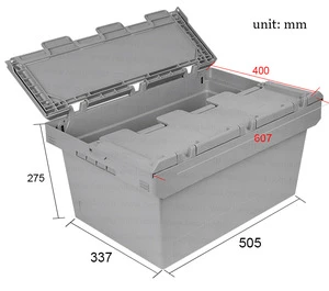 Guangzhou Wholesales custom plastic logistic storage tote crate for storage and moving