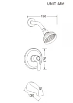 Haijun Wall mounted bathroom fittings shower mixer bath shower faucets
