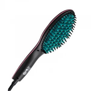 Hair Tools Portable Anti Static Hair Brush PTC Fast Heat Up Electric Hot Combs LCD Display Ceramic Hair Straightening Brush
