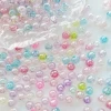 Handmade diy color beading accessories acrylic transparent AB color round beads color white loose beads jewelry accessories