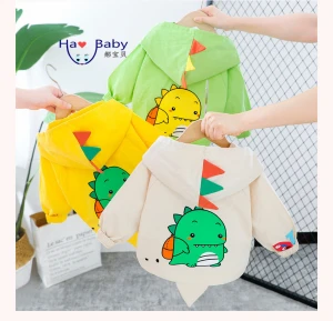 Hao Baby Children&#x27;s Clothing Boys And Girls Jacket 2020 Spring And Autumn New Korean Cartoon Jacket Baby Monster Zipper Top