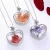 Import Heart-shaped pendant love crystal plants dried flowers necklace from China