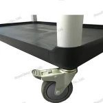 Heavy duty hotel and restaurant use service trolley cart 4 inch swivel caster wheels