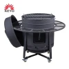 Heavy Duty Movable Barbecue Charcoal Grill Vertical Bbq Grills Smoker With Round Table