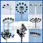 high mast flood lighting poles,25 meter high mast light,stadium lighting for sale