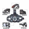 High Power Zoomable 5 LED XML T6 Rechargeable Headlamp Waterproof 18650 Camping LED Headlight Flashlight